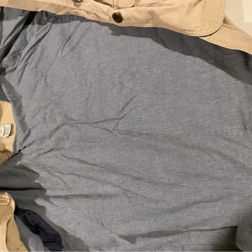 LL Bean Jacket Women’s 1X Tan Canvas Chore Barn Work Field Coat Lined - Picture 6 of 6